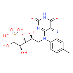 ChemSpider 2D Image | 1-Deoxy-1-(7,8-dimethyl-2,4-dioxo-3,4-dihydrobenzo[g]pteridin-10(2H)-yl)-3-O-phosphono-D-xylitol | C17H21N4O9P