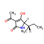 InChI=1/C10H15NO3/c1-4-5(2)8-9(13)7(6(3)12)10(14)11-8/h5,8,13H,4H2,1-3H3,(H,11,14)/t5-,8?/m0/s1