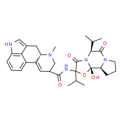 ChemSpider 2D Image | (2'xi,5alpha,5'alpha,8xi)-12'-Hydroxy-2',5'-diisopropyl-3',6',18-trioxoergotaman | C31H39N5O5