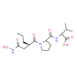 ChemSpider 2D Image | 1-{(2S)-2-[2-(Hydroxyamino)-2-oxoethyl]pentanoyl}prolylvaline | C17H29N3O6