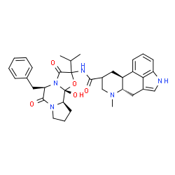 ChemSpider 2D Image | (2'xi,5'beta,8xi,10alpha,11'alpha,12'beta)-5'-Benzyl-12'-hydroxy-2'-isopropyl-3',6',18-trioxo-9,10-dihydroergotaman | C35H41N5O5