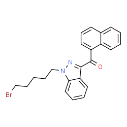 ChemSpider 2D Image | [1-(5-Bromopentyl)-1H-indazol-3-yl](1-naphthyl)methanone | C23H21BrN2O