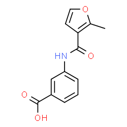 ChemSpider 2D Image | 3-(2-METHYLFURAN-3-AMIDO)BENZOIC ACID | C13H11NO4