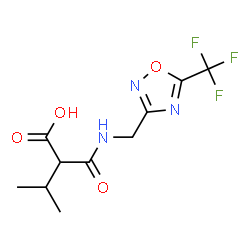 ChemSpider 2D Image | 3-Methyl-2-({[5-(trifluoromethyl)-1,2,4-oxadiazol-3-yl]methyl}carbamoyl)butanoic acid | C10H12F3N3O4