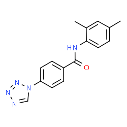 ChemSpider 2D Image | N-(2,4-Dimethylphenyl)-4-(1H-tetrazol-1-yl)benzamide | C16H15N5O