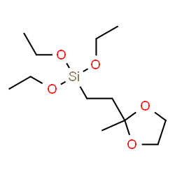 ChemSpider 2D Image | Triethoxy[2-(2-methyl-1,3-dioxolan-2-yl)ethyl]silane | C12H26O5Si