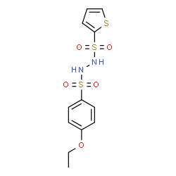 ChemSpider 2D Image | N'-[(4-Ethoxyphenyl)sulfonyl]-2-thiophenesulfonohydrazide | C12H14N2O5S3