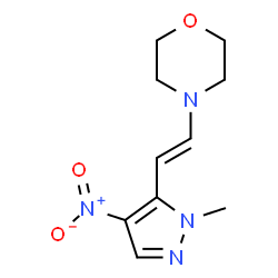 ChemSpider 2D Image | 4-[(E)-2-(1-Methyl-4-nitro-1H-pyrazol-5-yl)vinyl]morpholine | C10H14N4O3