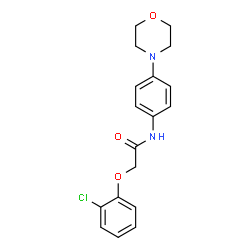 ChemSpider 2D Image | 2-(2-Chlorophenoxy)-N-[4-(4-morpholinyl)phenyl]acetamide | C18H19ClN2O3