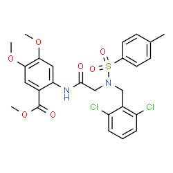 ChemSpider 2D Image | Methyl 2-({N-(2,6-dichlorobenzyl)-N-[(4-methylphenyl)sulfonyl]glycyl}amino)-4,5-dimethoxybenzoate | C26H26Cl2N2O7S