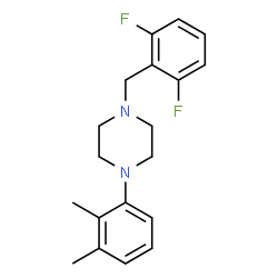 ChemSpider 2D Image | 1-(2,6-Difluorobenzyl)-4-(2,3-dimethylphenyl)piperazine | C19H22F2N2