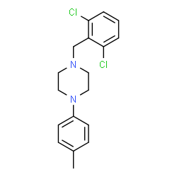 ChemSpider 2D Image | 1-(2,6-Dichlorobenzyl)-4-(4-methylphenyl)piperazine | C18H20Cl2N2
