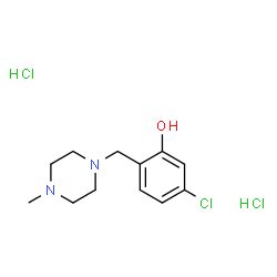 ChemSpider 2D Image | 5-Chloro-2-[(4-methyl-1-piperazinyl)methyl]phenol dihydrochloride | C12H19Cl3N2O