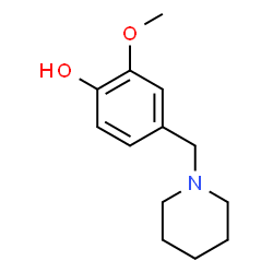 ChemSpider 2D Image | 2-Methoxy-4-(1-piperidinylmethyl)phenol | C13H19NO2