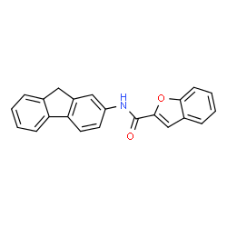 ChemSpider 2D Image | N-(9H-Fluoren-2-yl)-1-benzofuran-2-carboxamide | C22H15NO2
