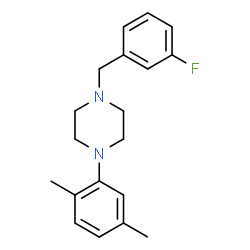 ChemSpider 2D Image | 1-(2,5-Dimethylphenyl)-4-(3-fluorobenzyl)piperazine | C19H23FN2