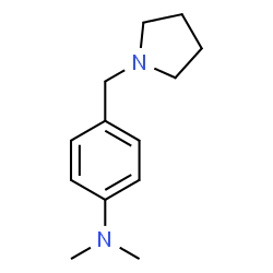 ChemSpider 2D Image | N,N-Dimethyl-4-(1-pyrrolidinylmethyl)aniline | C13H20N2