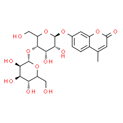 ChemSpider 2D Image | 4-Methyl-2-oxo-2H-chromen-7-yl (5xi)-4-O-[(5xi)-alpha-L-lyxo-hexopyranosyl]-beta-D-ribo-hexopyranoside | C22H28O13