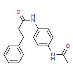 ChemSpider 2D Image | N-(4-Acetamidophenyl)-3-phenylpropanamide | C17H18N2O2