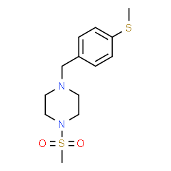 ChemSpider 2D Image | 1-Methanesulfonyl-4-(4-methylsulfanyl-benzyl)-piperazine | C13H20N2O2S2