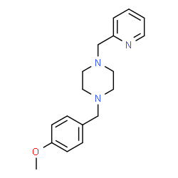 ChemSpider 2D Image | 1-(4-Methoxybenzyl)-4-(2-pyridinylmethyl)piperazine | C18H23N3O