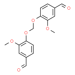 ChemSpider 2D Image | 4,4'-[Methylenebis(oxy)]bis(3-methoxybenzaldehyde) | C17H16O6
