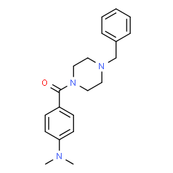 ChemSpider 2D Image | (4-Benzyl-1-piperazinyl)[4-(dimethylamino)phenyl]methanone | C20H25N3O