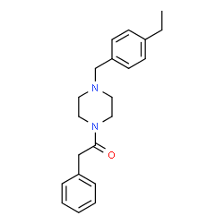 ChemSpider 2D Image | 1-[4-(4-Ethylbenzyl)-1-piperazinyl]-2-phenylethanone | C21H26N2O