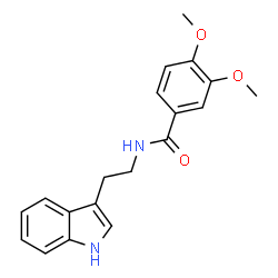 ChemSpider 2D Image | N-[2-(1H-Indol-3-yl)ethyl]-3,4-dimethoxybenzamide | C19H20N2O3