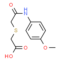 ChemSpider 2D Image | ({2-[(4-methoxyphenyl)amino]-2-oxoethyl}thio)acetic acid | C11H13NO4S