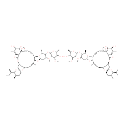 ChemSpider 2D Image | (1'S,2S,4'R,5R,6S,8'S,10'E,12'R,13'R,14'E,16'E,20'S,21'S,24'R)-21',24'-Dihydroxy-6-isopropyl-5,11',13',22'-tetramethyl-2'-oxo-3,4,5,6-tetrahydrospiro[pyran-2,6'-[3,7,19]trioxatetracyclo[15.6.1.1~4,8~.
0~20,24~]pentacosa[10,14,16,22]tetraen]-12'-yl (4xi)-2,6-dideoxy-4-O-(2,6-dideoxy-3-O-methyl-alpha-D-arabino-hexopyranosyl)-3-O-methyl-alpha-D-threo-hexopyranoside - (1'S,2S,4'R,5R,6S,8'S,10'E,12'R,13
'R,14'E,16'E,20'S,21'S,24'R)-6-[(2R)-2-butanyl]-21',24'-dihydroxy-5,11',13',22'-tetramethyl-2'-oxo-3,4,5,6-tetrahydrospiro[pyran-2,6'-[3,7,19]trioxatetracyclo[15.6.1.1~4,8~.0~20,24~]pentacosa[10,14,16
,22]tetraen]-12'-yl (4xi)-2,6-dideoxy-4-O-(2,6-dideoxy-3-O-methyl-alpha-D-arabino-hexopyranosyl)-3-O-methyl-alpha-D-threo-hexopyranoside (1:1) | C95H146O28
