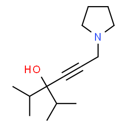 ChemSpider 2D Image | 3-Isopropyl-2-methyl-6-(1-pyrrolidinyl)-4-hexyn-3-ol | C14H25NO
