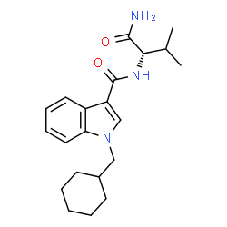 ChemSpider 2D Image | N-[(2S)-1-Amino-3-methyl-1-oxo-2-butanyl]-1-(cyclohexylmethyl)-1H-indole-3-carboxamide | C21H29N3O2