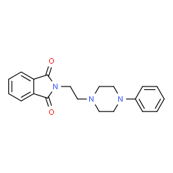 ChemSpider 2D Image | 2-[2-(4-Phenyl-1-piperazinyl)ethyl]-1H-isoindole-1,3(2H)-dione | C20H21N3O2