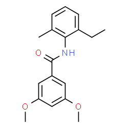 ChemSpider 2D Image | N-(2-Ethyl-6-methylphenyl)-3,5-dimethoxybenzamide | C18H21NO3