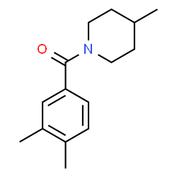 ChemSpider 2D Image | (3,4-Dimethylphenyl)(4-methyl-1-piperidinyl)methanone | C15H21NO