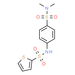 ChemSpider 2D Image | N-[4-(Dimethylsulfamoyl)phenyl]-2-thiophenesulfonamide | C12H14N2O4S3
