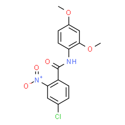 ChemSpider 2D Image | 4-Chloro-N-(2,4-dimethoxyphenyl)-2-nitrobenzamide | C15H13ClN2O5