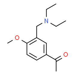 ChemSpider 2D Image | 1-{3-[(Diethylamino)methyl]-4-methoxyphenyl}ethanone | C14H21NO2