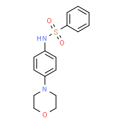 ChemSpider 2D Image | N-[4-(4-Morpholinyl)phenyl]benzenesulfonamide | C16H18N2O3S