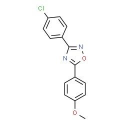 ChemSpider 2D Image | 3-(4-Chlorophenyl)-5-(4-methoxyphenyl)-1,2,4-oxadiazole | C15H11ClN2O2