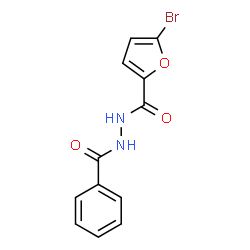ChemSpider 2D Image | N'-Benzoyl-5-bromo-2-furohydrazide | C12H9BrN2O3