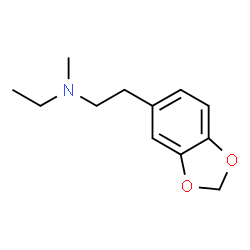 ChemSpider 2D Image | 2-(1,3-Benzodioxol-5-yl)-N-ethyl-N-methylethanamine | C12H17NO2