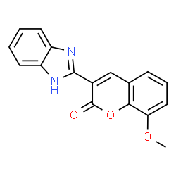 ChemSpider 2D Image | 3-(1H-Benzimidazol-2-yl)-8-methoxy-2H-chromen-2-one | C17H12N2O3