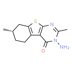 ChemSpider 2D Image | (7S)-3-Amino-2,7-dimethyl-5,6,7,8-tetrahydro[1]benzothieno[2,3-d]pyrimidin-4(3H)-one | C12H15N3OS