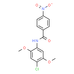 ChemSpider 2D Image | N-(4-Chloro-2,5-dimethoxyphenyl)-4-nitrobenzamide | C15H13ClN2O5