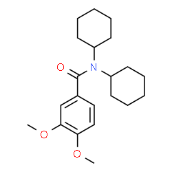 ChemSpider 2D Image | N,N-Dicyclohexyl-3,4-dimethoxybenzamide | C21H31NO3