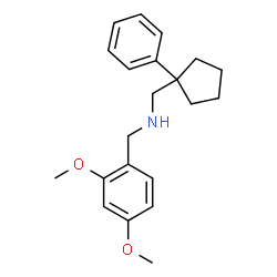 ChemSpider 2D Image | (2,4-Dimethoxy-benzyl)-(1-phenyl-cyclopentylmethyl)-amine | C21H27NO2