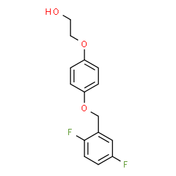 ChemSpider 2D Image | 2-{4-[(2,5-Difluorobenzyl)oxy]phenoxy}ethanol | C15H14F2O3