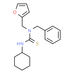 ChemSpider 2D Image | 1-Benzyl-3-cyclohexyl-1-(2-furylmethyl)thiourea | C19H24N2OS